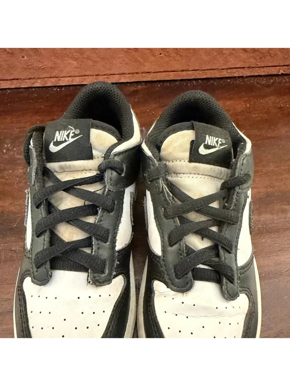 Nike Dunk Low Panda TD White Black Sneakers Size 10C